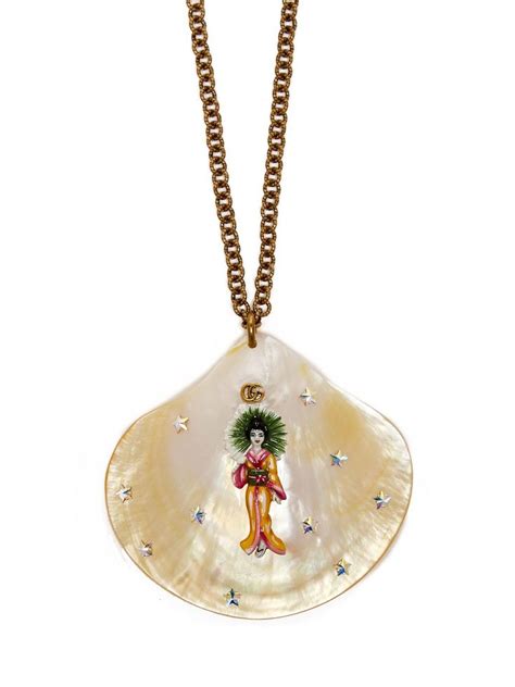 gucci shell necklace|Gucci necklaces for women uk.